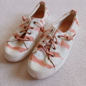 sperry ♡ crest vibe rose tie dye slip on shoes